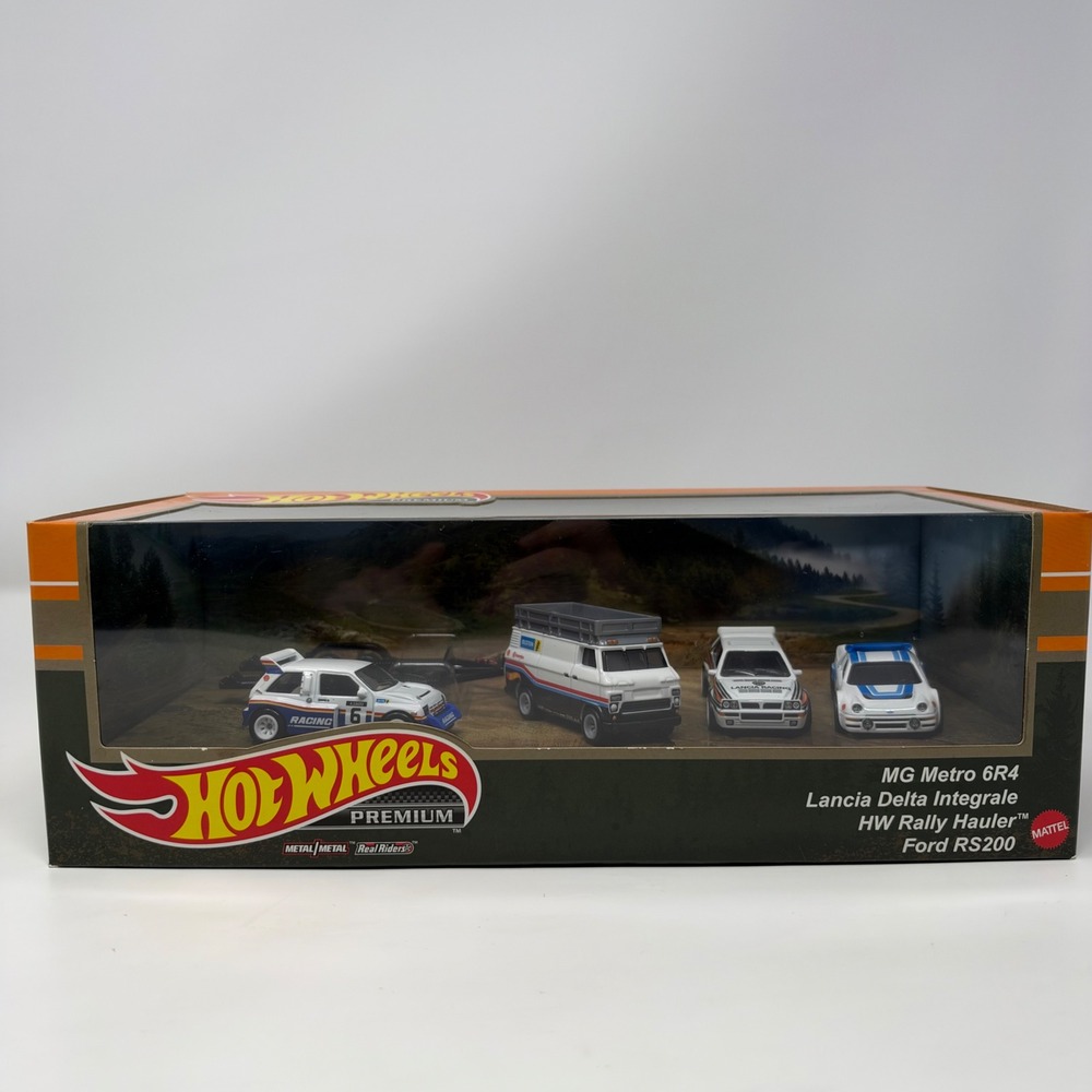 Hot Wheels Premium Rally Diorama Set MG Metro Lancia Delta Ford RS200 HKC18